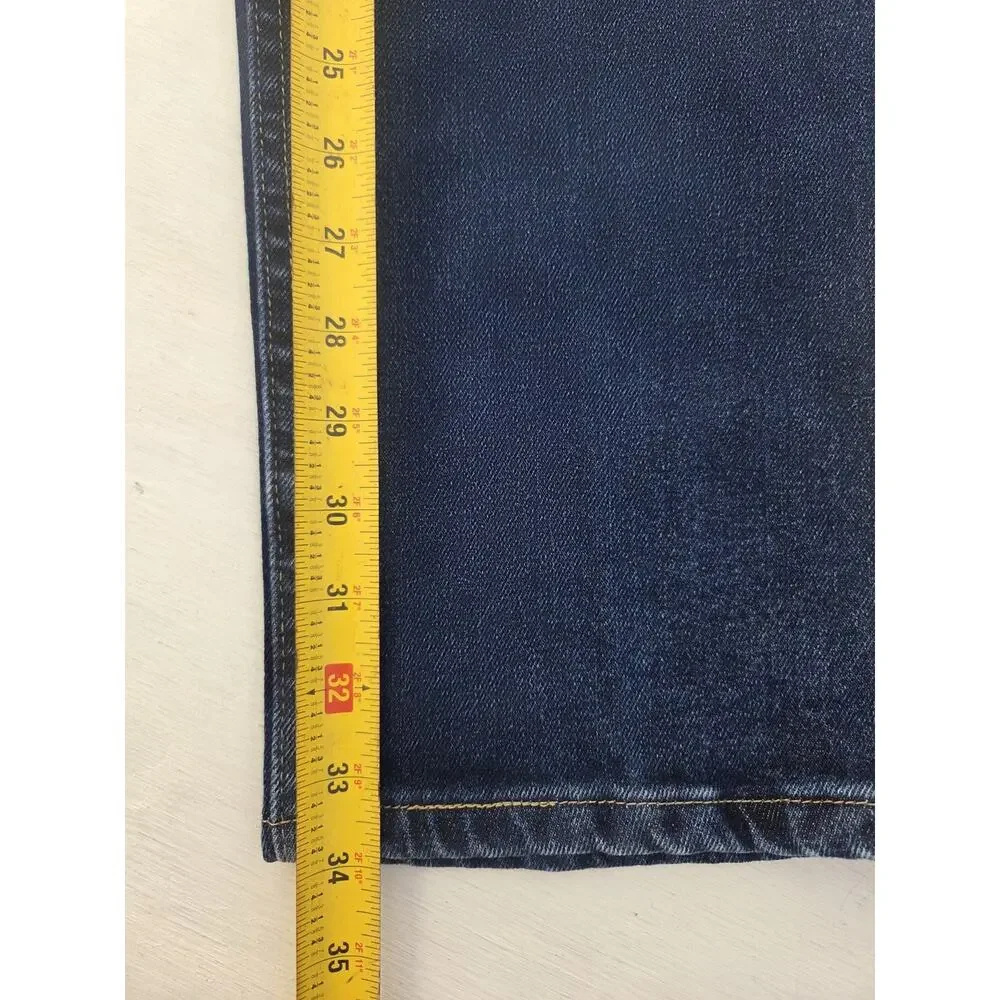 Wrangler Jeans Mens 36x34 Dark Wash Straight Leg Denim Cotton Made in Mexico